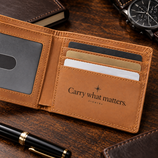 Carry What Matters Engraved Leather Wallet